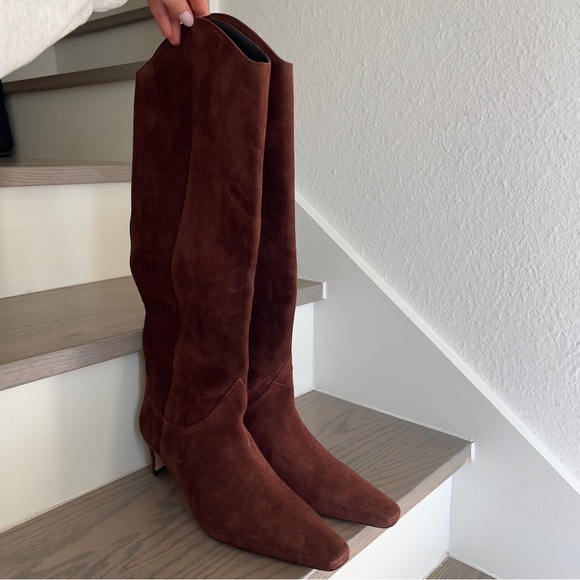 NWOB Staud Western Wally Boots in Mahogany Brown - Picture 4 of 7